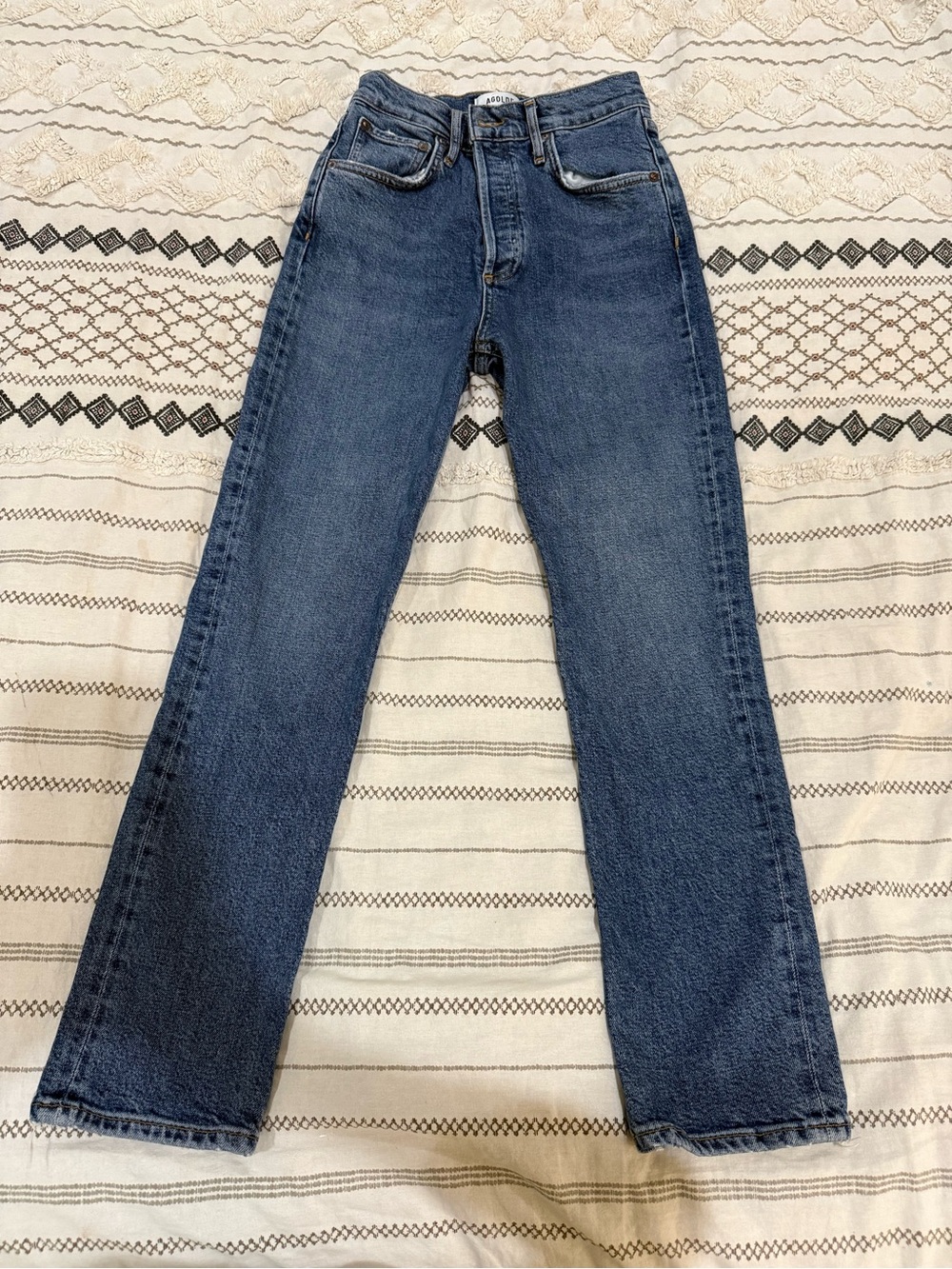 Agolde Riley Jean Size 23. Button Fly - Picture 5 of 6